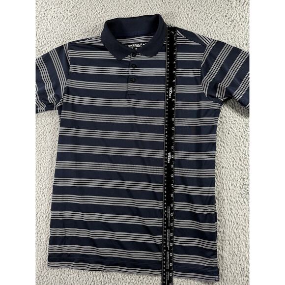 Nike‎ Golf Polo Shirt Men XL Short Sleeve Striped Dri Fit Performance - Picture 4 of 6